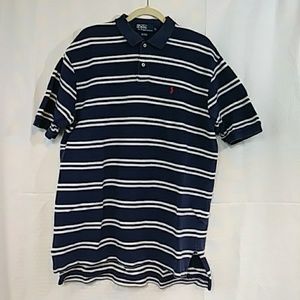 Polo by Ralph Lauren Blue/White Stripe Men's XL